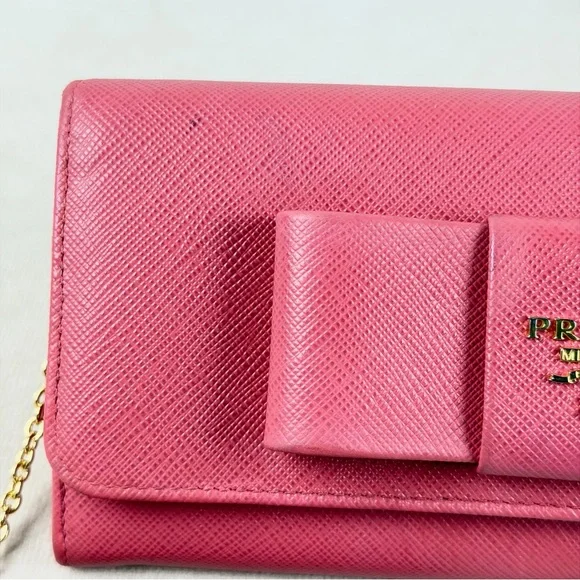 Prada Bow Saffiano Leather Continental Wallet - Picture 5 of 16